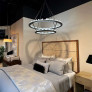 PS9109 ICE TWO-TIER WROUGHT IRON QUARTZ CHANDELIER