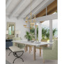 PS9131 AGAVE GOLD CHANDELIER