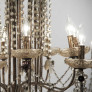 PS1486 FOIX ANTIQUED CRYSTAL CHANDELIER
