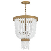 PS1728 FOUR LIGHT HAND STRUNG SEA GLASS PENDANT FIXTURE