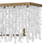 PS1730 FIVE LIGHT HAND STRUNG SEA GLASS SINGLE TIER CHANDELIER