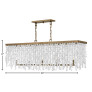 PS1730 FIVE LIGHT HAND STRUNG SEA GLASS SINGLE TIER CHANDELIER