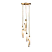 PS1835 ALABASTER TUBES CHANDELIER