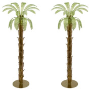 PS1845 AMBER GREEN PALM TREE
