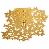 IQ4699 Small Butterfly Flush Mount Ceiling Light - Textured Gold