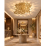 IQ4699 Small Butterfly Flush Mount Ceiling Light - Textured Gold
