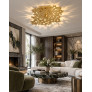 IQ4699 Small Butterfly Flush Mount Ceiling Light - Textured Gold
