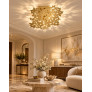 IQ4699 Small Butterfly Flush Mount Ceiling Light - Textured Gold