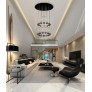 PS2009 VINE CHANDELIER GREY AND CLEAR