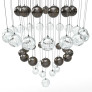 PS2009 VINE CHANDELIER GREY AND CLEAR