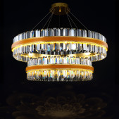 PS2128 COPPER K9 CRYSTAL CHANDELIER
