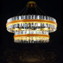 PS2128 COPPER K9 CRYSTAL CHANDELIER