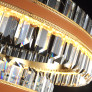 PS2128 COPPER K9 CRYSTAL CHANDELIER