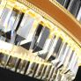 PS2128 COPPER K9 CRYSTAL CHANDELIER