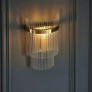PS2323 ANTIQUE BRASS & GLASS ROD WALL LIGHT