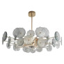 PS2342 GREEN FLOWERS CHANDELIER