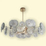 PS2342 GREEN FLOWERS CHANDELIER