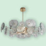PS2342 GREEN FLOWERS CHANDELIER