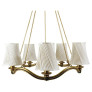 PS2495 MODERN CURVED BRASS WAVE CHANDELIER