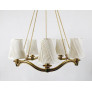 PS2495 MODERN CURVED BRASS WAVE CHANDELIER