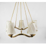 PS2495 MODERN CURVED BRASS WAVE CHANDELIER
