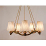 PS2495 MODERN CURVED BRASS WAVE CHANDELIER