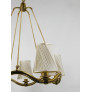 PS2495 MODERN CURVED BRASS WAVE CHANDELIER