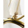PS2495 MODERN CURVED BRASS WAVE CHANDELIER