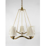 PS2495 MODERN CURVED BRASS WAVE CHANDELIER