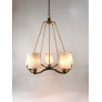 PS2495 MODERN CURVED BRASS WAVE CHANDELIER