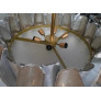 PS2496 MURANO ROUND ART GLASS AND BRASS CHANDELIER