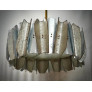 PS2496 MURANO ROUND ART GLASS AND BRASS CHANDELIER