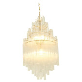 PS2888 CLEAR GLASS TUBES CHANDELIER