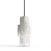 PS2967 Cylinder 3-Tier Selenite Pendant