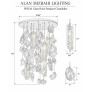 PS3116 Glass Rock Pendant Chandelier