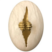 PS1785 EGG ALABASTER SCONCE