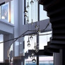 PS9118 CLEO BUBBLE STAIRCASE CHANDELIER