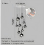 PS9118 CLEO BUBBLE STAIRCASE CHANDELIER