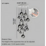 PS9118 CLEO BUBBLE STAIRCASE CHANDELIER