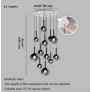 PS9118 CLEO BUBBLE STAIRCASE CHANDELIER