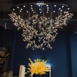 RJ2004 Artistic Modern Flower Branch Crystal Chandelier