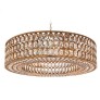 AMAJC-8944 STATELY CRYSTAL GOLD-LEAF PENDANT