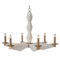 AMAJC-8955 SCULPTURAL ALABASTER AND BRASS