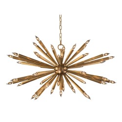 AMAJC-9015 AN ANTIQUE BRASS STARBURST PENDANT