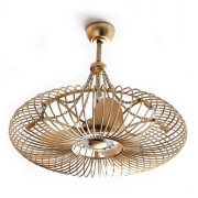 AMAJC-9022 RIBBONS OF SILVER 8-LIGHT PENDANT WITH FAN
