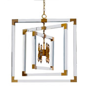 AMAJC-9044 BRASS FRAME EIGHT-LIGHT CHANDELIER
