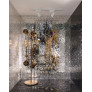 IQ21033 FLUXUS FLOOR LAMP BRONZED CHROMED