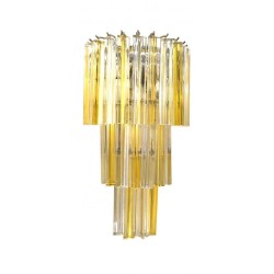 IQ2338 A PAIR OF MURANO GLASS TRIEDRI WALL SCONCES