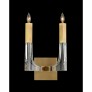 IQ2383 ACRYLIC AND BRASS TWO-LIGHT WALL SCONCE