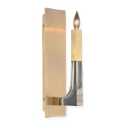 IQ2384 QUINCY ACRYLIC AND BRASS SINGLE-LIGHT WALL SCONCE​